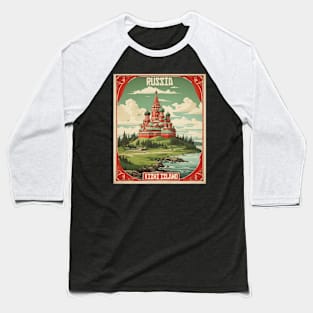 Kizhi Island Russia Vintage Tourism Poster Baseball T-Shirt